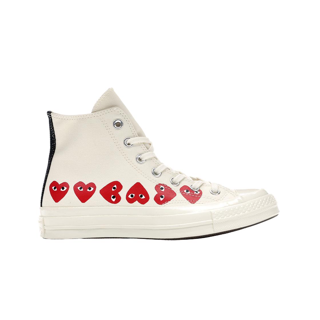 

Converse X Play Comme Des Garcons Chuck 70 Hi Multi-heart White 295