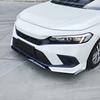 Splitter Front Air Dam Guard Bumper Lip Chin Protector Glossy Black Tuning Trim For Honda Civic 11th FE1 Sedan 4Doors 2021-2024