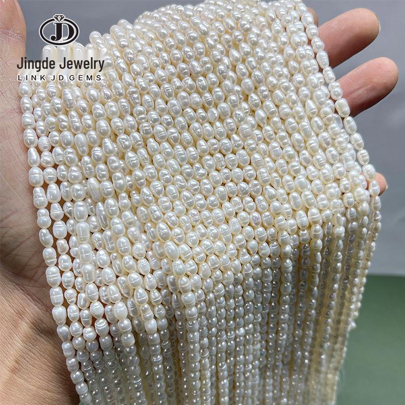 4-5mm Natural Irregular Freshwater Pearl Beads for Handmade Necklaces and Jewelry DIY