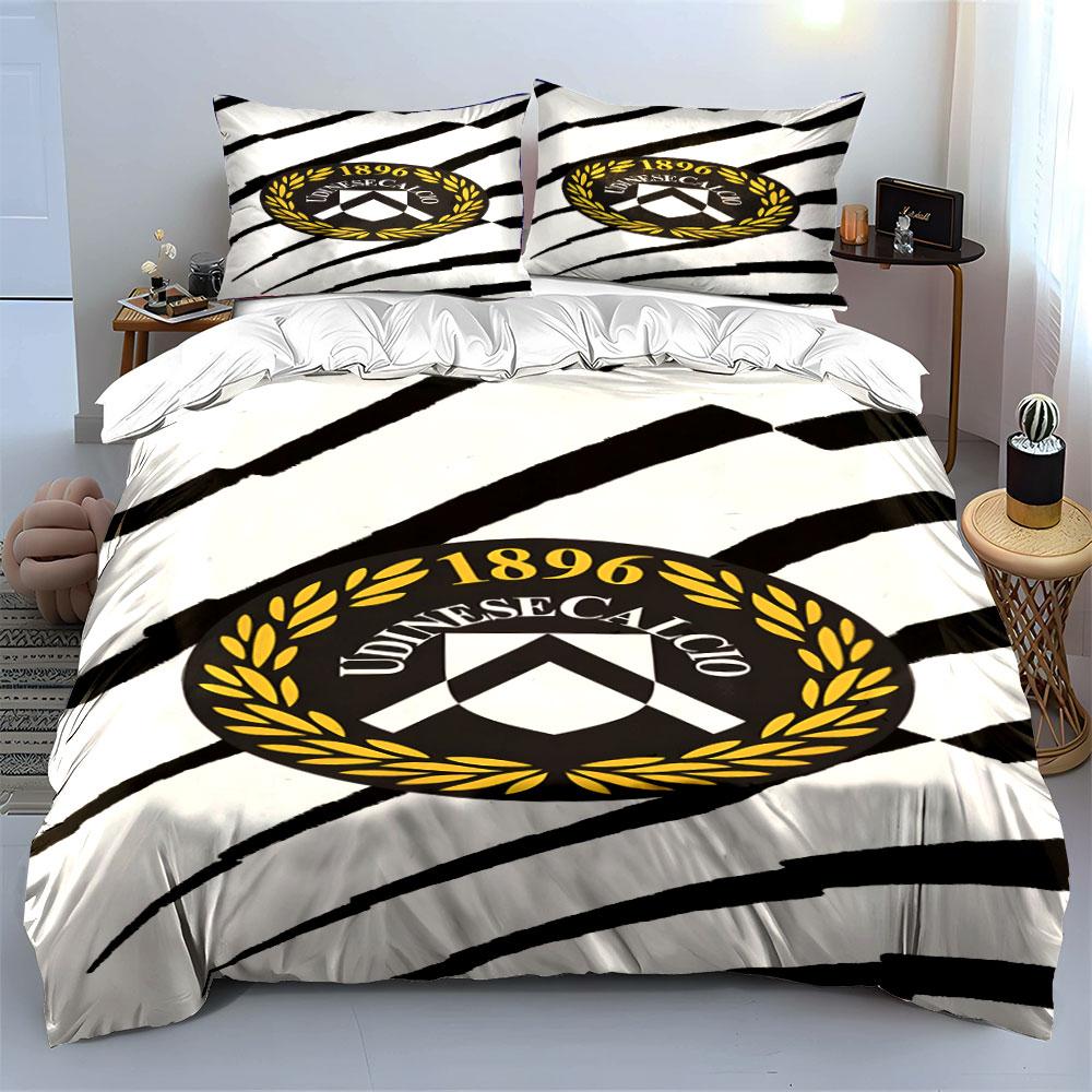 Zebra Stripes, Udinese Calcio Emblem. Bedding Sets Duvet Cover Sets Duvet Covers Pillowcases(1*Duvet Cover 2*Pillowcases Without Duvet Insert)
