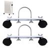 2pcs Electric Oil Heater Bracket Electric Heater Pulley 360 Degree Rotating Oil Heater Frame Caster Accessories for Home
