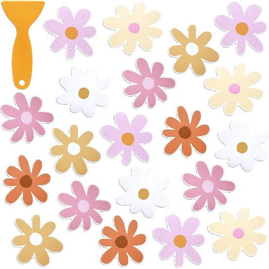 72 PCS Original Non Slip Bathtub Stickers,Flowers Skidproof Shower Sticker with Premium Scraper,Bathtub Non Slip Stickers for Bathroom