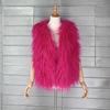 Autumn Winter Eco-Friendly Fur Women's Vest Artificial Fur Lamb Wool Warm Sleeveless Coat Clothing