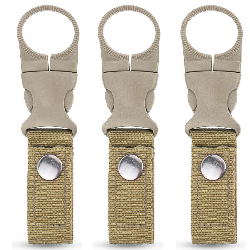 3Pcs Water Bottles Buckle Set Outdoor Nylon Webbing Tactical Waterbottle Hook Backpack Hanger Belt Water Bottle Holder Clip 4