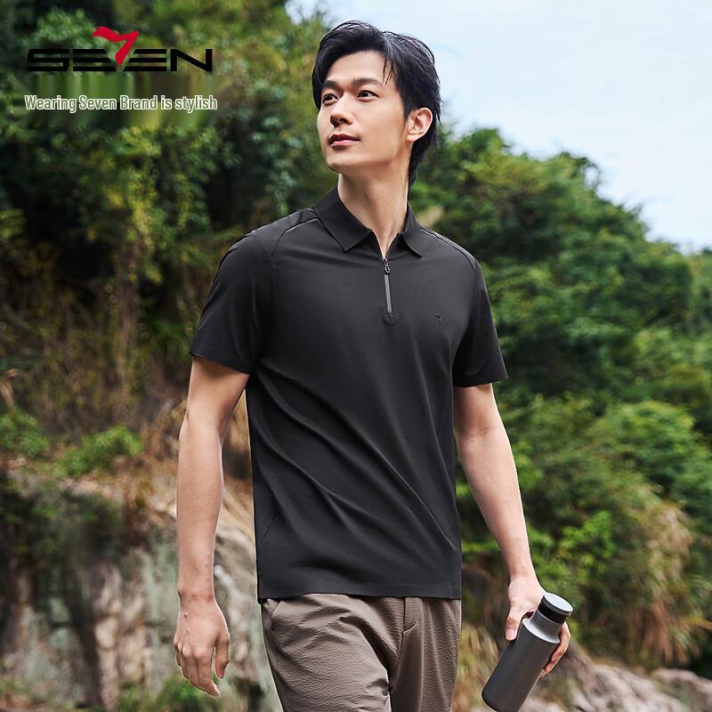 SEVEN Men s Summer Moisture-Wicking Short-Sleeve Polo Shirt L