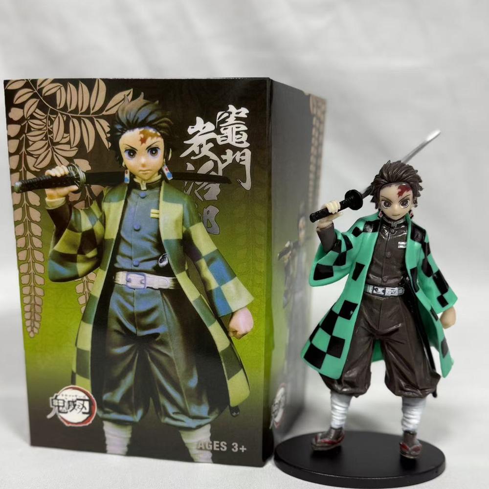 Non-Toxic .Spot Anime Slayer Kimetsu No Yaiba Figure Kamado Tanjirou Action Figure Agatsuma Zenitsu Nezuko Warrior Pvc Model Toys