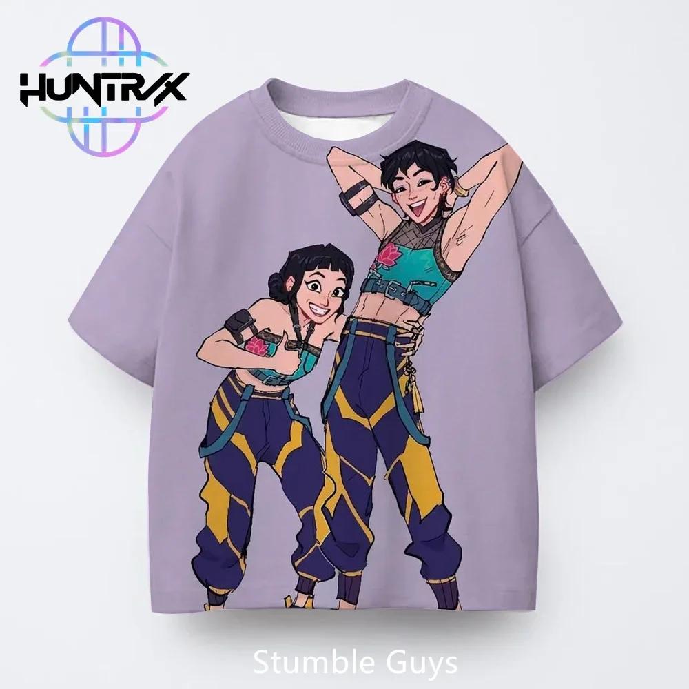 Kpop Demon Hunters Casual Fashion 3D Cartton Short Sleeve Kids Summer Boys Girls T-Shirt Anime Clothes