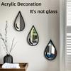 3/6PCS Water Drop-Shaped Balloon Shape Acrylic Mirror Sticker Adhesive DIY Mirrors Table House Apartment Decoration Dots Decor