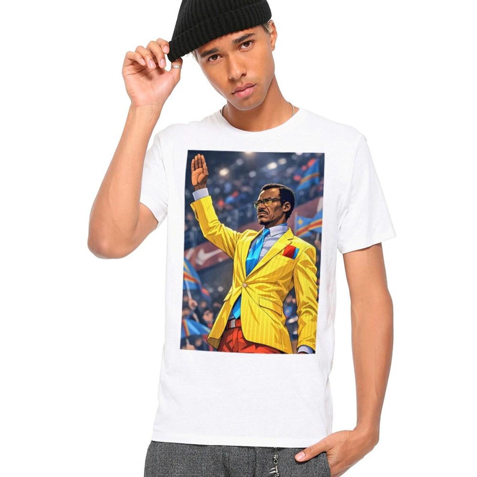 Lumumba Vea Michel Kuka Art T-Shirt, Men s Women s Sizes (DSN-003879) S