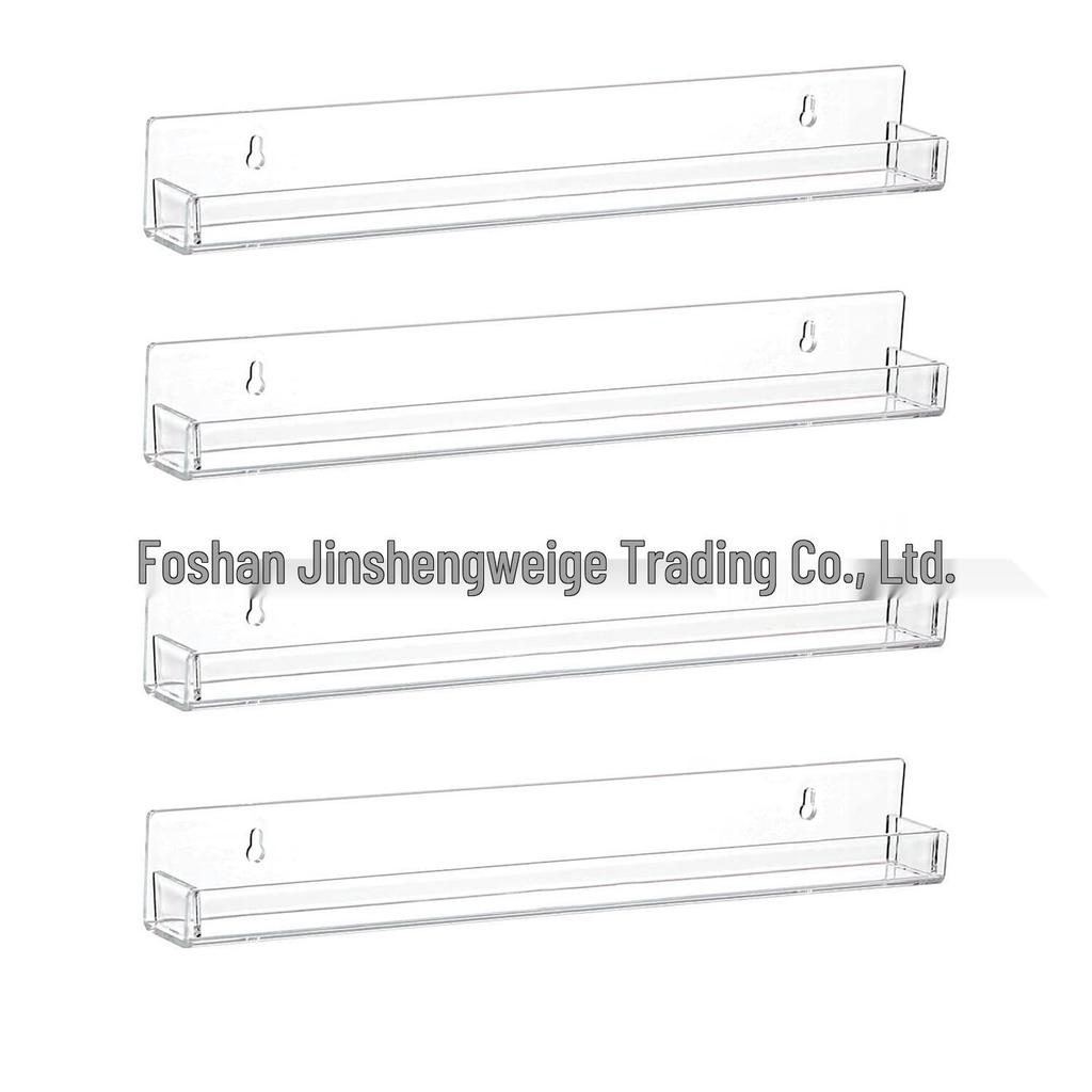 Transparent Acrylic Wall-Mounted Display Rack for Nail Polish, Records, and Picture Books