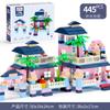 Children'S Building Block Small Particles Pink Castle Scene Puzzle Assembly Building Block Toys Boys And Girls
