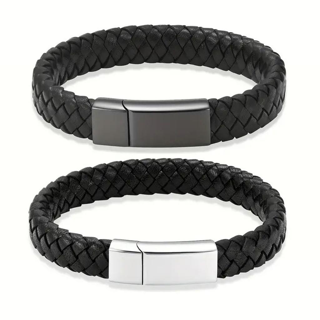Adjustable Cremation Bracelet for Ashes 2PCS Memorial Keepsake Braided Urn Bracelet Memory Jewelry For Men And Women