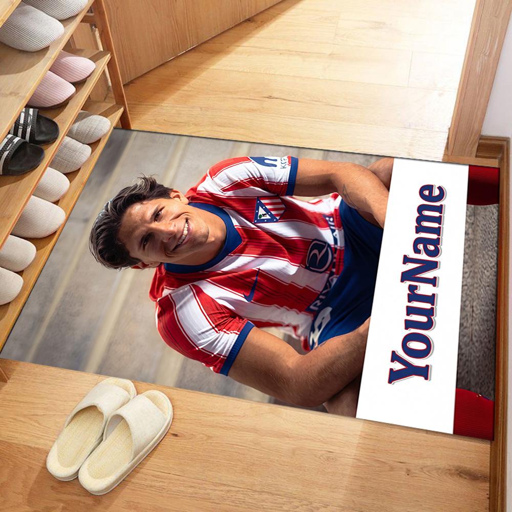 Atletico Madrid Customizable Name Floor Rug Office Rug Perfect for Outdoor Entryway Dormitory Decorate room Antislip Carpet Decorate Offices