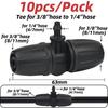 10Pcs Garden Connector 16Mm To 4/7 Garden Lock Barbed Tee Connector For Pe Hose Garden Irrigation