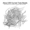 200Pcs Curved Noodle Tube Spacer Beads         Jewelry Making Accessories