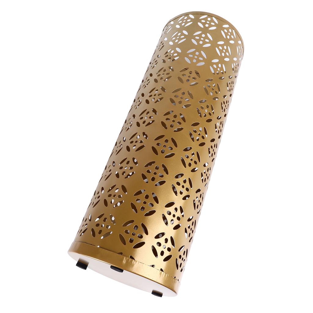Umbrella Holder Round Rust Proof Stylish Hollow Copper Pattern Metal Umbrella Holder Bin for Home Entryway