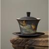 Ceramic Crane Gaiwan Ceramic Handmade Household Kung Fu Tea Set Tea Bowl Tea Cup Tea Maker Tea Ceremony