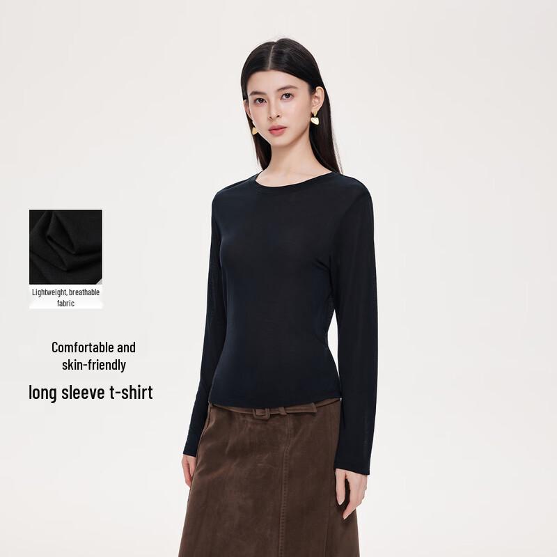 

FivePlus Women s Lightweight Slim-Fit Long Sleeve Base Layer Top L 165/88A