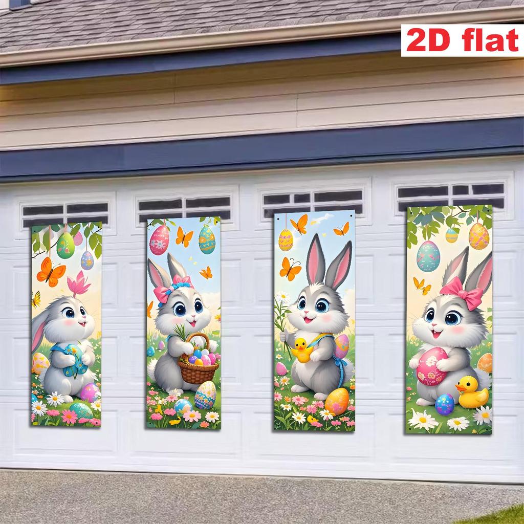 Easter Cartoon Rabbit Decor Set for Outdoors