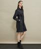 MANAVIS7 Gloss Shirt Dress [Black]
