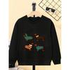 European Sizes Kids' Dachshund Dog Sweater - Soft Crewneck Sweatshirt , Cute Dachshund Print Casual Wear, Comfortable Pet-Themed Clothing