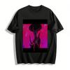 Dark Style Chinese Style Claw Heterochromia Character Print T-Shirt Trendy Niche Loose Casual Top Pure Cotton T-shirt