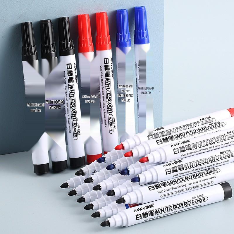 Erasable Refillable Whiteboard Marker, Thick Tip, Black for Office or Classroom Use Black Marker (Bulk)