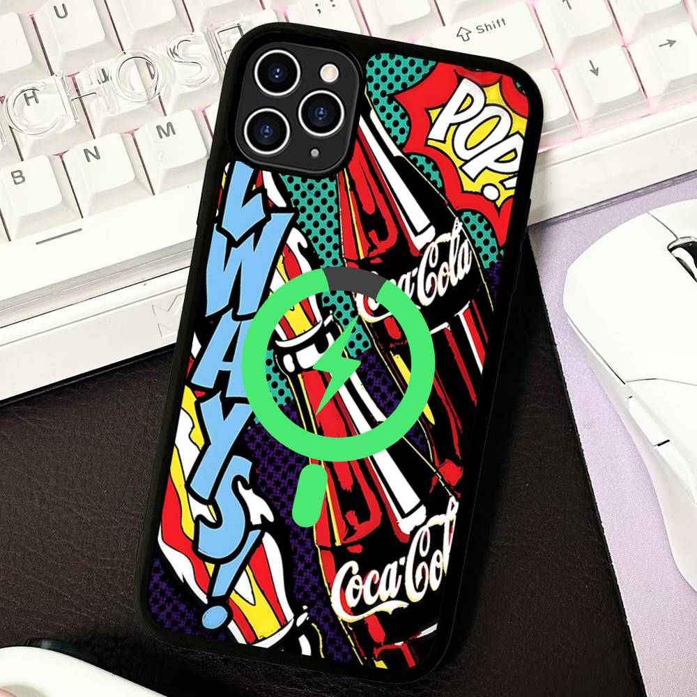 Hot C-Coca Drinks C-Cola For Magsafe Magnetic Wireless Phone Case For IPhone 17 Pro 16 15 14 Plus 13 12 11 Pro Max