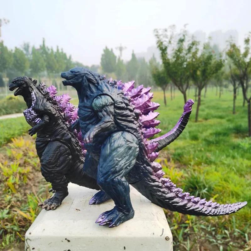 Big Red Lotus Godzilla Destoroyah Hedorah Mechanical Space Godzilla VS King Kong Kidora Soft Rubber Monster modei Toy kid gift