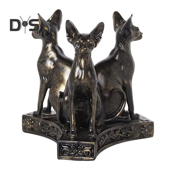 

Подставка для дисплея в виде искусственного хрустального шара, держатель для рук в виде черного кота, статуэтка из смолы, скульптура для домашнего офиса, книжной полки, украшения для рабочего стола, орнамент A