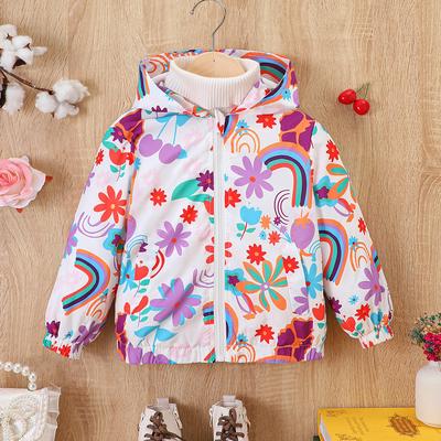 Children's Autumn Jacket Fashion Hooded Trench Coat Sweet Girls Windbreaker Teenager Spring Zipper Outerwear