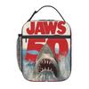 Jaws 50th Anniversary Logo Insulated Lunch Bag for Women Office Cooler Thermal Food Box Tote Portable Lunch Boxes Container