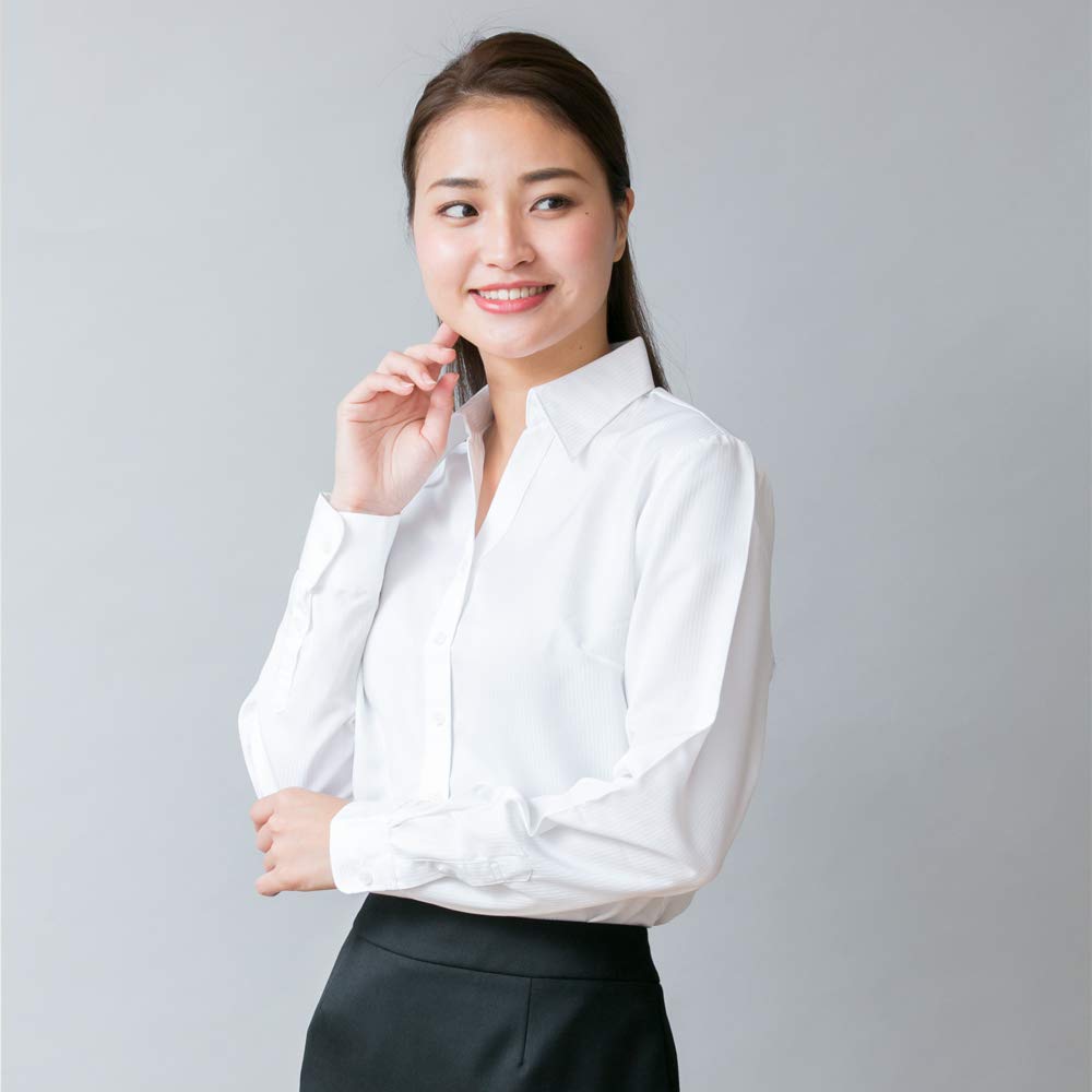 Set of 3 Long Sleeve Office Women's Shirts, Blouses, Wear, Uniforms, Business, Recruitment, Tops/al1-l22-3s-M-l1-02-b2