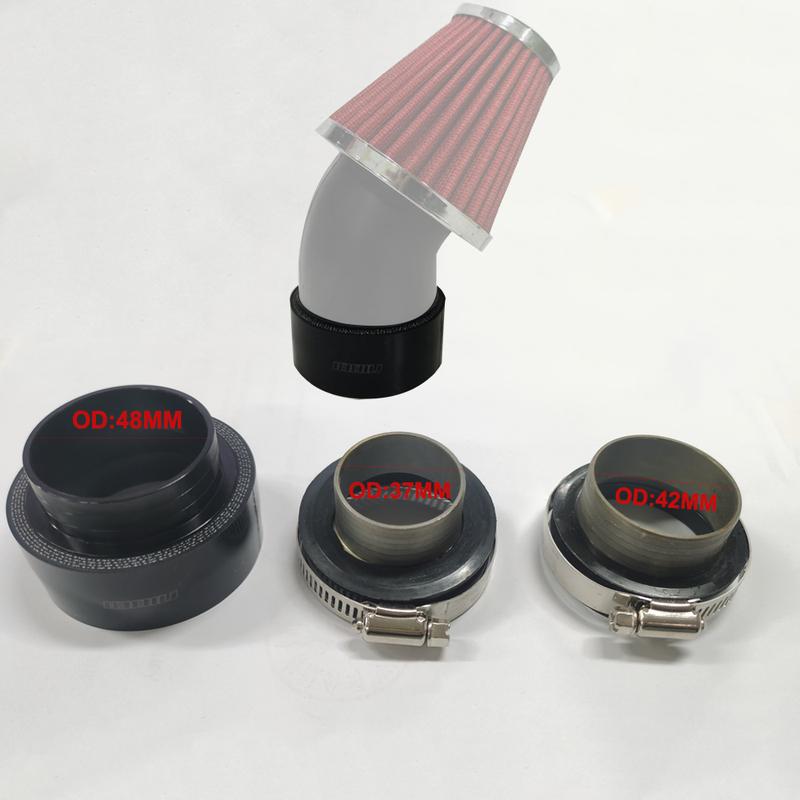NIBBI Motorcycle 54mm/48mm/42mm/37mm Air Filter Joint Interface Adapter Air Cleaner CNC Intake Manifold for Honda Suzuki Motor