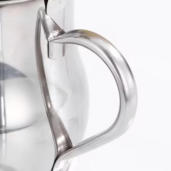 Stainless Steel Oil Filter Jug with Non-Drip Spout Heat-Resistant Kitchen Oil Container with Fine Mesh Rust-Proof Leak-Proof Essential Cooking Tool