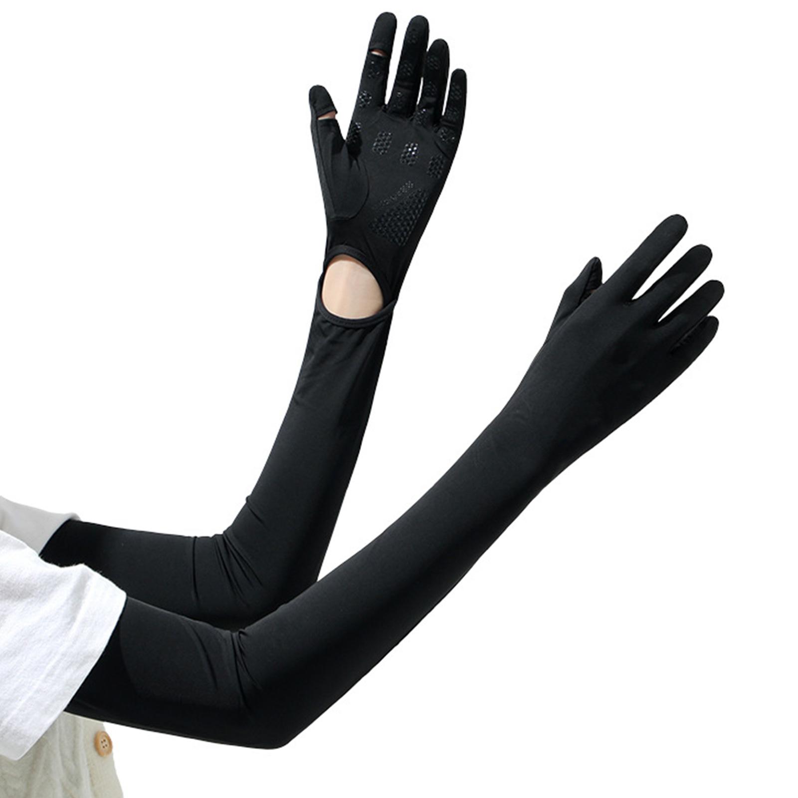 

Sun Protective Cooling Gloves for Outdoor Sport Cooling Hand Gloves High Absorbent Ice Silk Gloves for Cycling Driving