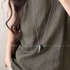Women's Retro Geometric Pendant Necklace: Long Sweater Chain & Versatile Choker