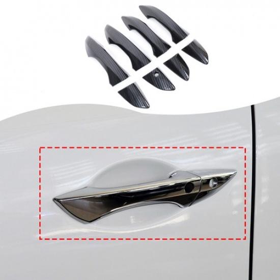 ABS Carbon Fiber Exterior Side Door Handle Cover Trim For Acura MDX -2024