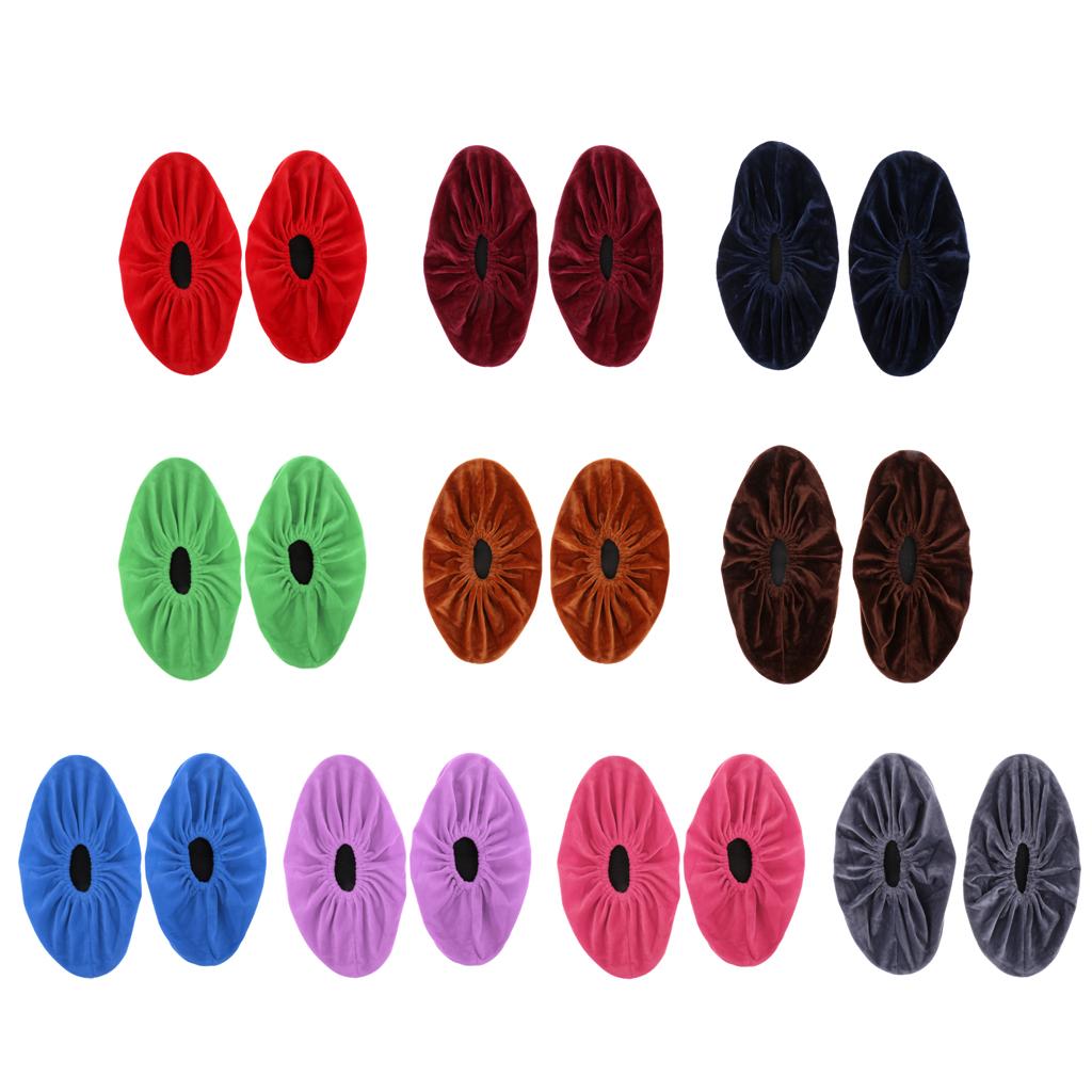 Durable Flannel Non Slip Shoe Covers Washable Overshoes Sleeves Slip-on Footwear Protector for Machine Room Contractors Indoors