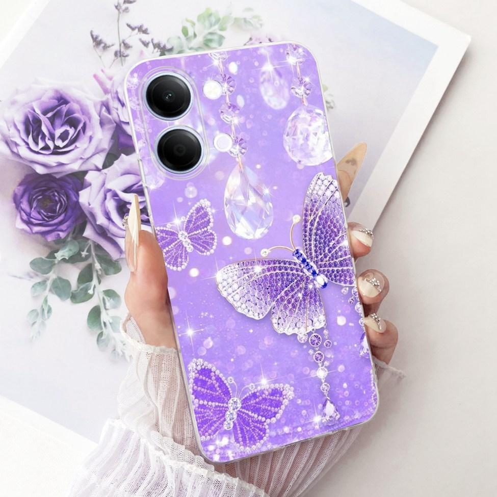 Transparent Casing For Vivo Y05 Cover Luxury Cute Cat Fashion Butterfly Cool Painted Funda For Y05 Vivo Phone Case