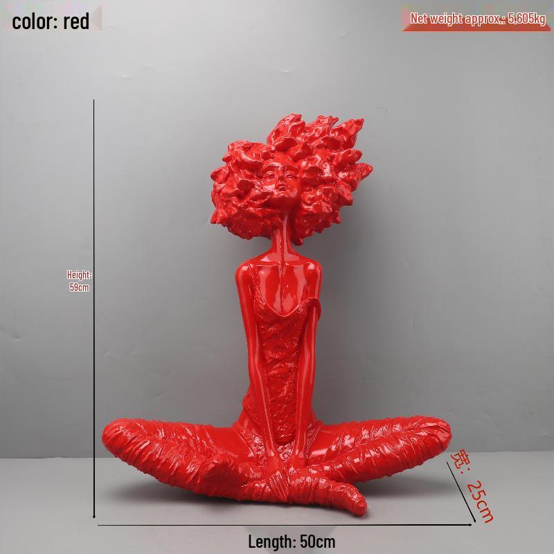 Luxury European Resin Afro Sculpture Decor for Living Room TV Cabinet