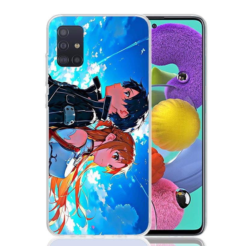 Anime Sword Art Online SAO Phone Case For Samsung Galaxy A52 A32 A22 A12 A02S A50S A30S A51 A31 AA71 Note 20 Ultra 10 S10 Plus G