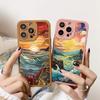 Sunrise Scenery Phone Case For iPhone 15 14 Plus Pro Max 13 12 11 Pro Max XR X XS 7 8 Plus Gorgeous Mountain River Soft Covers