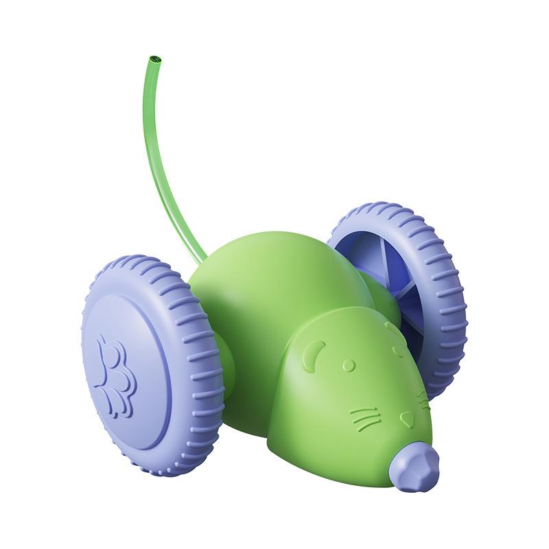 Electric Ride-on Cat Teaser Toy with Mouse for Cats and Dogs
