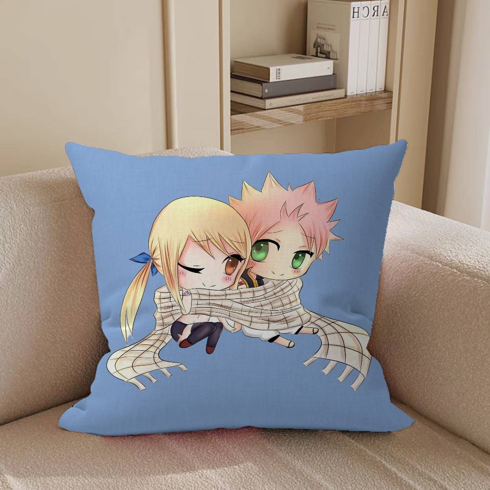 Anime Fairy Tail Stitch Lucky Dragon Pillow Cover Sofa Cushion Cover Home Room Decoration Children Gift