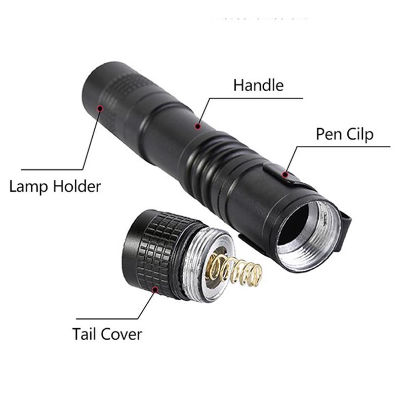Mini Penlight Xpe-R3 Led Flashlight Pocket Light Outdoor Camping Lamp