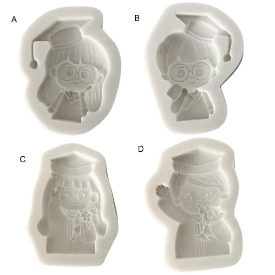 Fondantform, Studentenmuster, DIY, Silikon, Abschlussfeier, Süßigkeitenform für Party