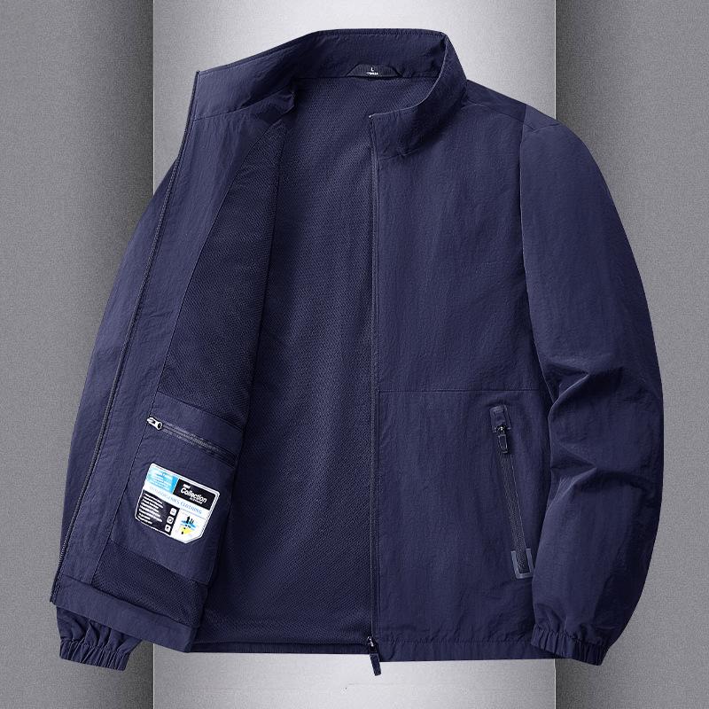 Autumn Coat Men's Stand-up Collar Jacket Loose Casual Men's Outdoor Sports Jacket Tooling Windproof Clothes Men's