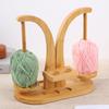 Woodens Yarn Stand With Rotatable Base For Home Knitting Tool Natural Woods