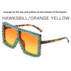 White Frame Square Eyewear With Pc Material For Stylish Outdoor And Stage Performances